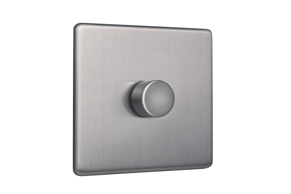 Area 1 Gang Dimmer Switch Brushed Chrome Area Products